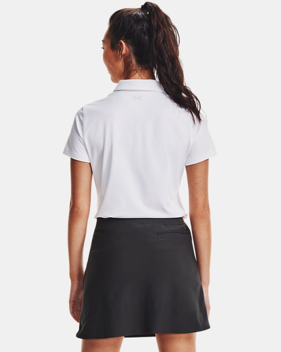 Women's UA Zinger Short Sleeve Polo, White, pdpMainDesktop image number 1